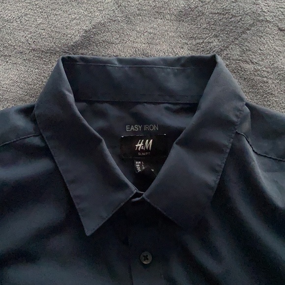H&M Men’s Dress Shirt Slim Fit Large - Picture 4 of 8